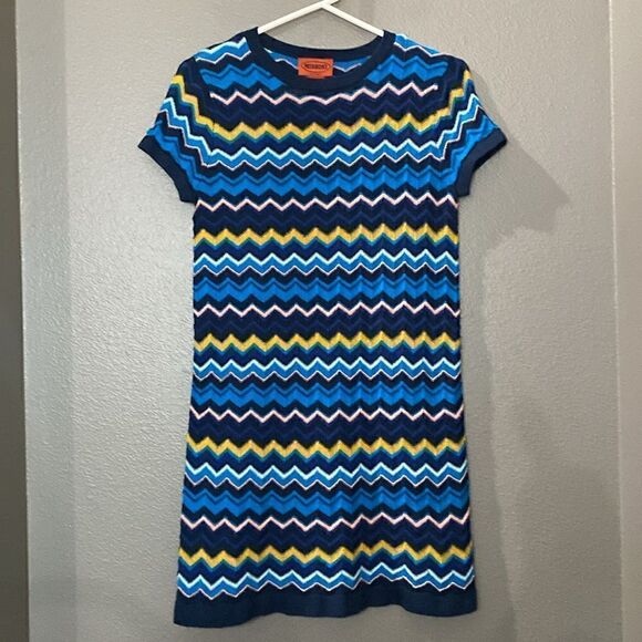 Missoni for Target Girls Zigzag Dress Navy Blue/Yellow/Pink - Picture 15 of 16